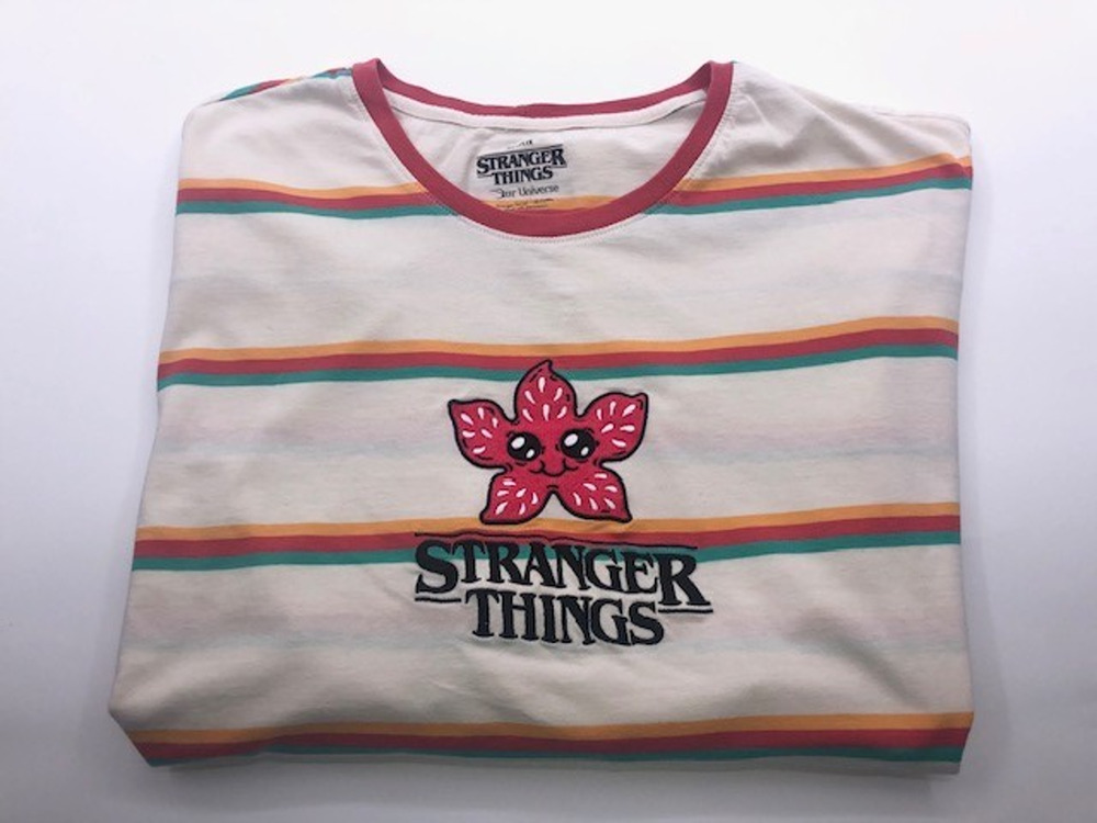 Stranger Things Chibi Demogorgon Striped Women’s T-Shirt - BoxLunch -4X